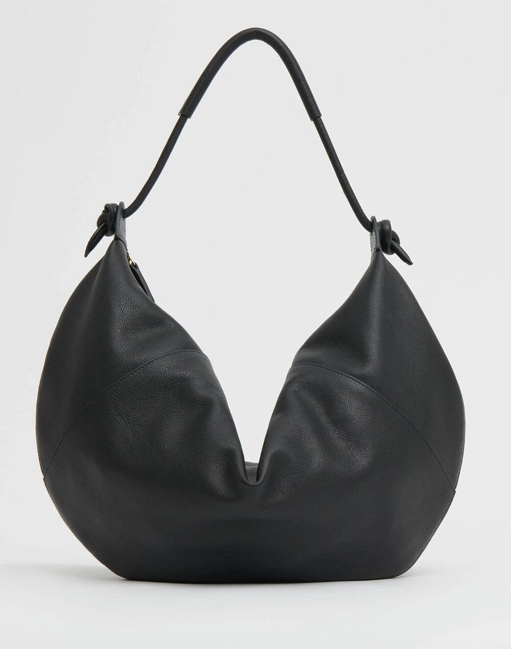 NWT Mansur Gavriel Fortuna Shoulder Bag Black Soft Slouch Leather Large Italian